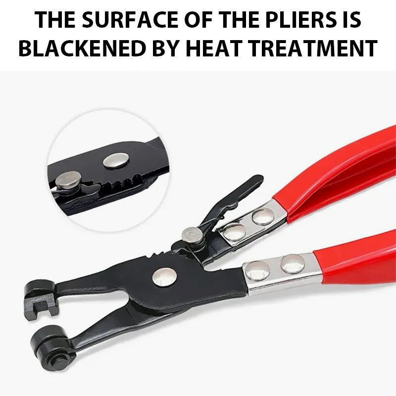 Locking Hose Clamp Puller, Car Hose Pliers Tool, Flat Band Ring Type Auto Removal, Anti Slip Handle Water Pipe Clamp