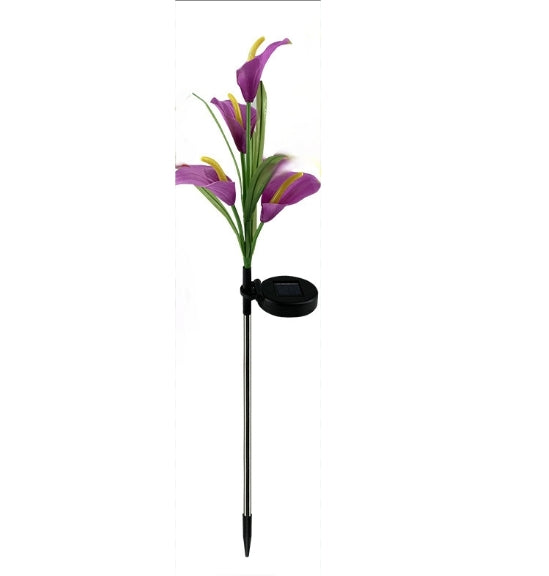Solar Garden Light, Calla Lily Solar Pile Light, Outdoor Waterproof Backyard Terrace Porch Garden Decoration