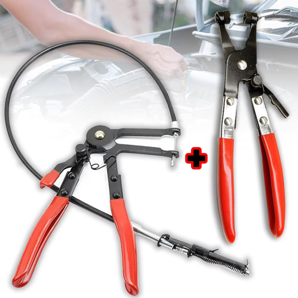 Flexible Cable Hose Clamp Pliers Long Reach Car Tool For Hose Bundle Removal Auto Repair Cable Type 1
