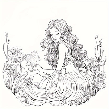 Magic Mermaid Coloring Book For Adults Stress Relief Colouring Mindfulness Art Therapy Gift For Wom 1