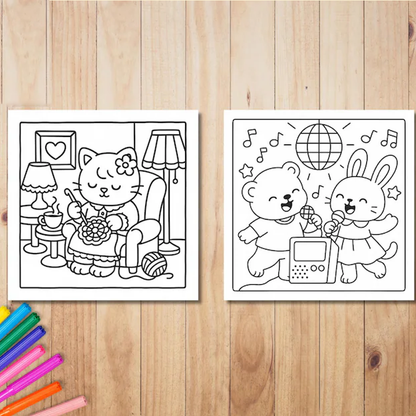 Cutie Coloring Book for Adults, Valentine's Day Gifting, Birthday Party Gift, Christmas, Drawing Supplies