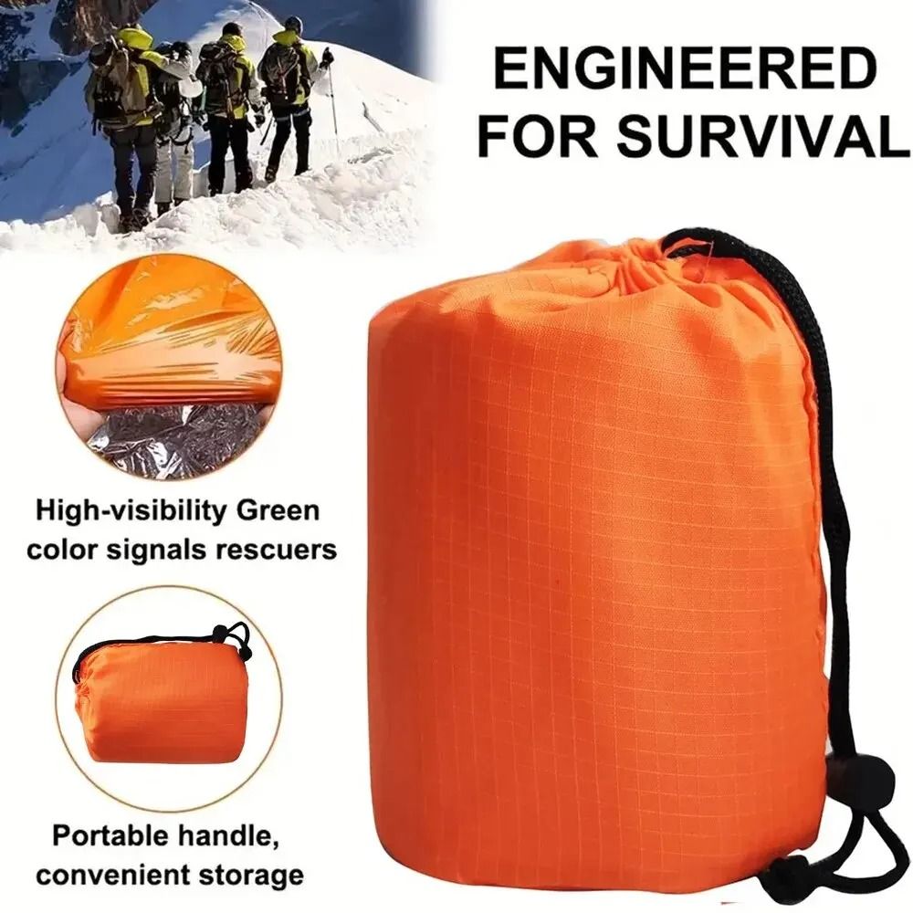 Emergency Thermal Sleeping Bag Lightweight Waterproof Survival Blanket For Camping And Hiking 2