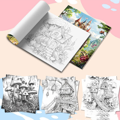 Castle Adult Coloring Book, for Stress Relief and Mindfulness, Anti Anxiety Art Therapy, Creative Painting Pages