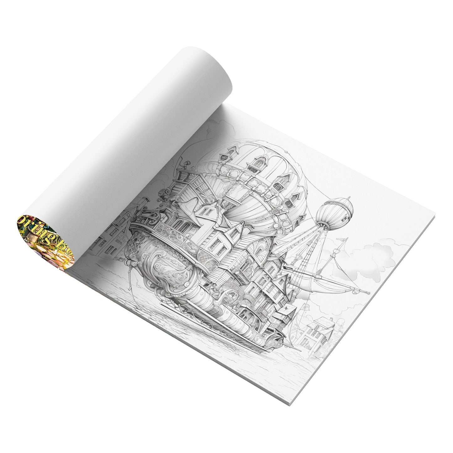 Castle Adult Coloring Book, for Stress Relief and Mindfulness, Anti Anxiety Art Therapy, Creative Painting Pages