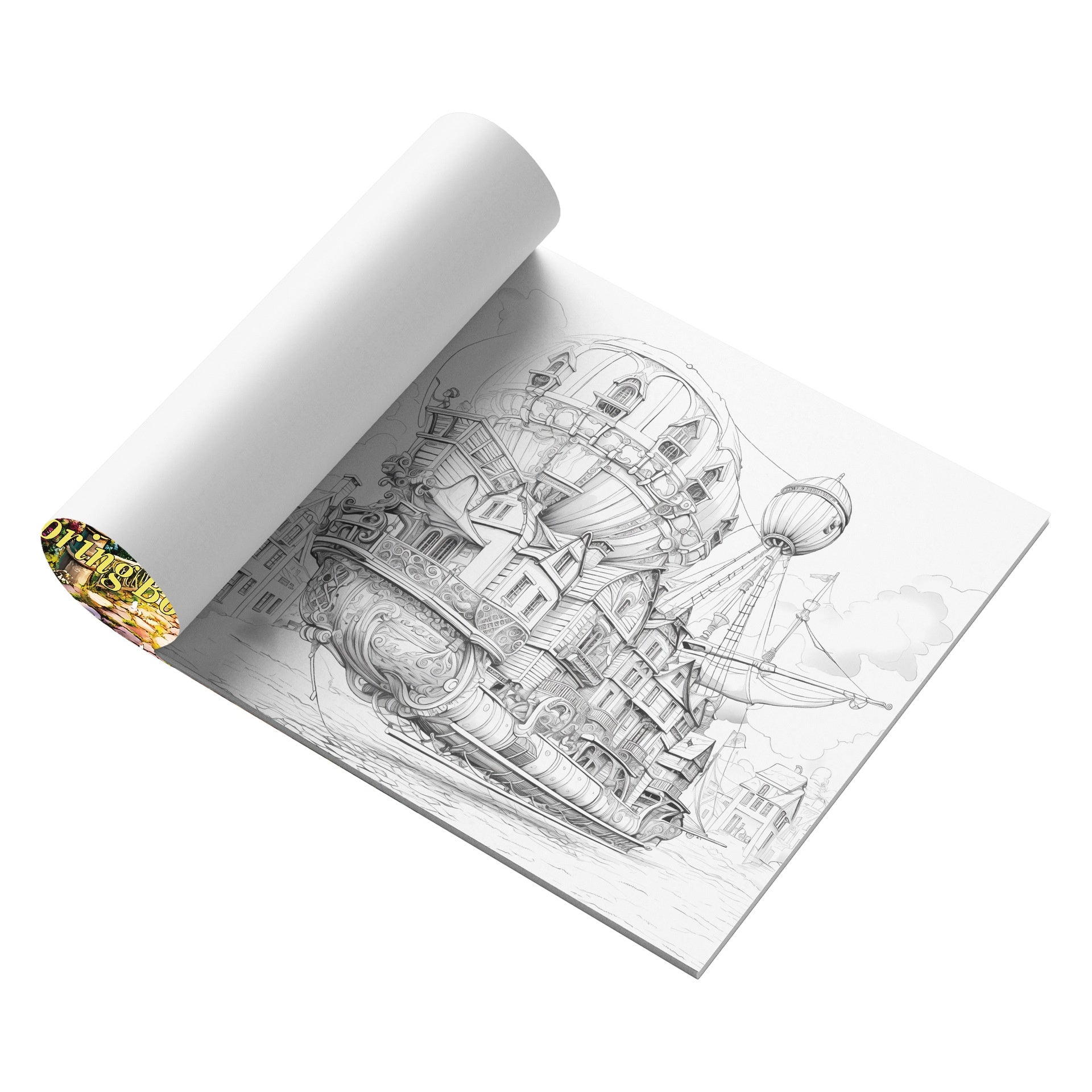 Castle Adult Coloring Book, for Stress Relief and Mindfulness, Anti Anxiety Art Therapy, Creative Painting Pages