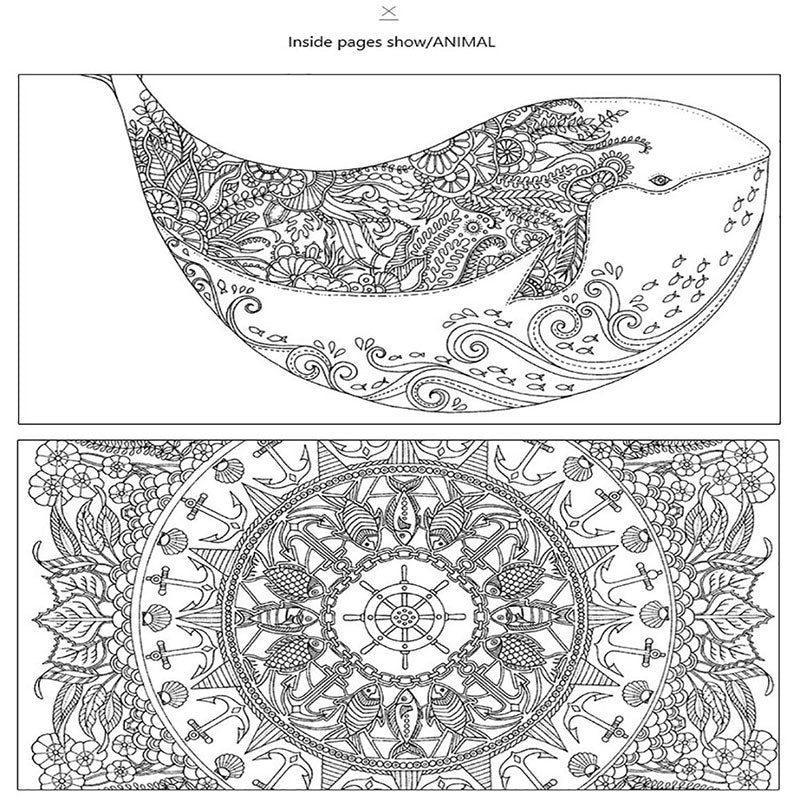 Flower Mandalas Coloring Book For Adults And Children Graffiti Drawing Art 2