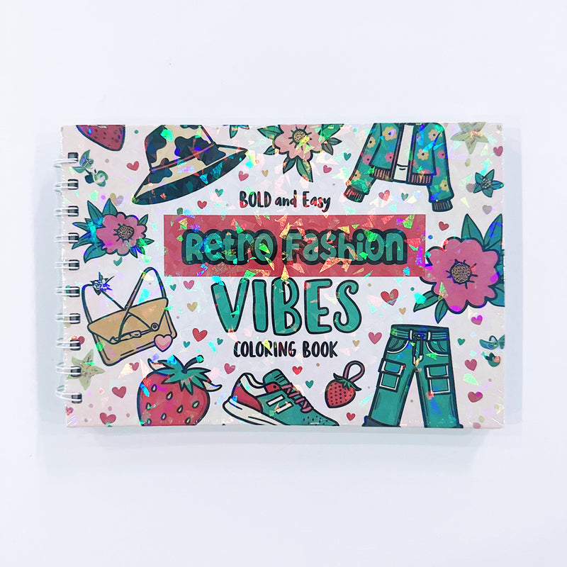 Stress Relief Coloring for Adults, Bold and Easy Fashion Vibes Coloring Book, Stylish Designs for Teens