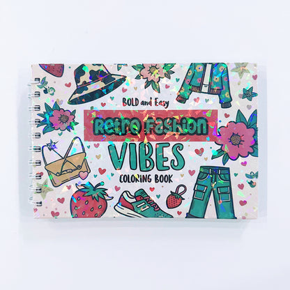 Stress Relief Coloring for Adults, Bold and Easy Fashion Vibes Coloring Book, Stylish Designs for Teens