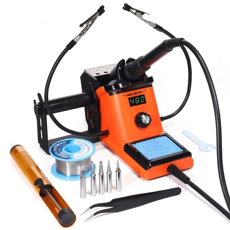 Digital Adjustable Soldering Station Kit With Helping Hands 6