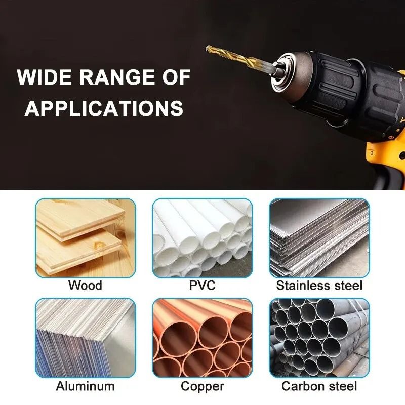 Precision Titanium Plated Drill And Tap Set 4