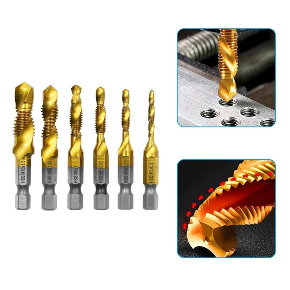 Precision Titanium Plated Drill And Tap Set 5
