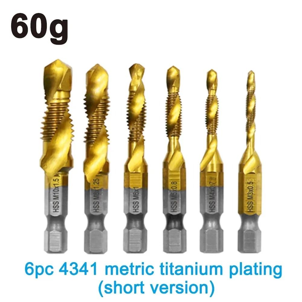 Precision Titanium Plated Drill And Tap Set 6