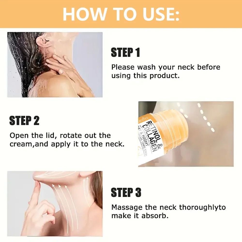 Retinol And Collagen Neck Cream Stick For Day And Night Hydration 5