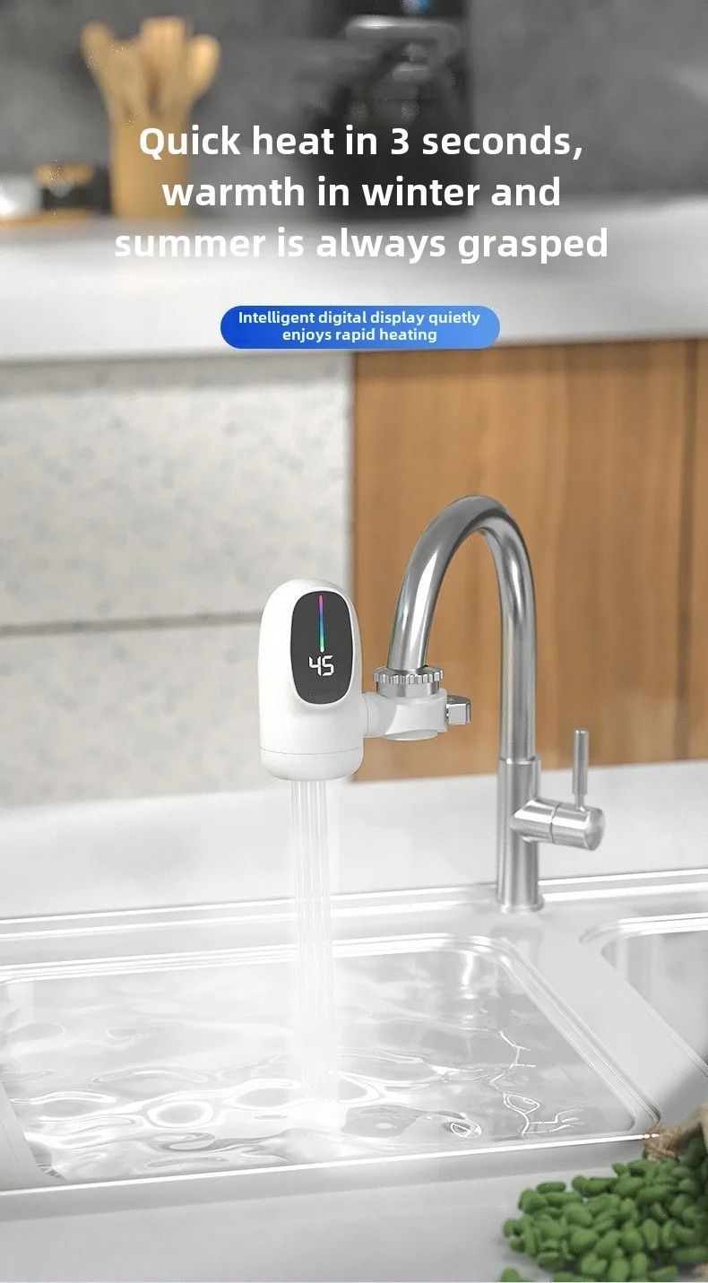 Instant Electric Hot Water Faucet With Temperature Display 4