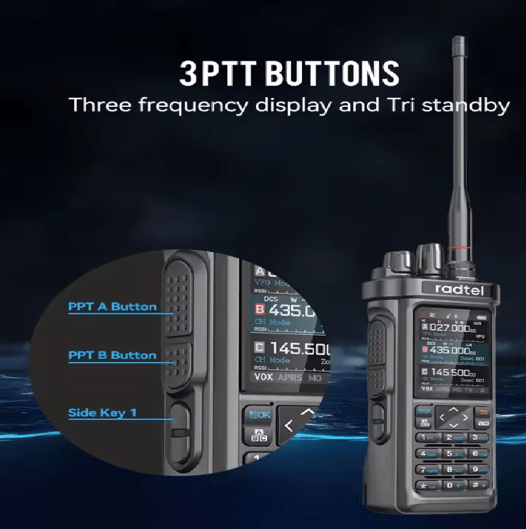 Radtel RT950 PRO MultiBand 10W Handheld Radio 4