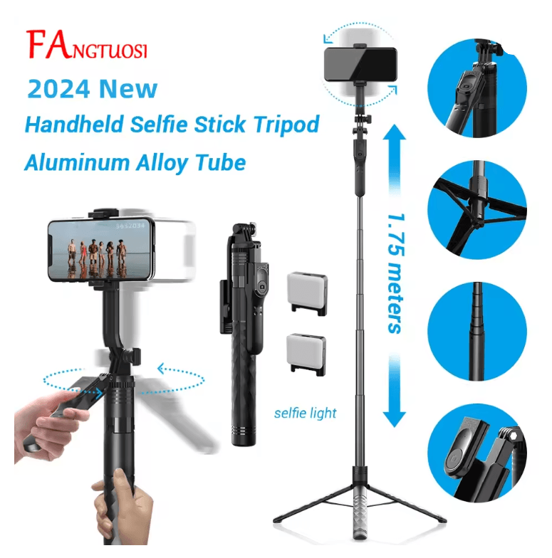 SnapMaster Pro 1750mm Wireless Selfie Stick Tripod