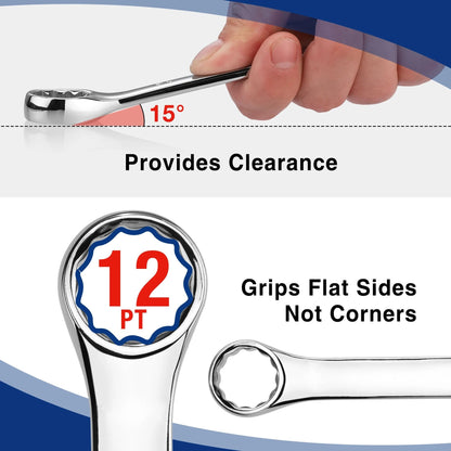 Professional 32 Piece Combination Wrench Set With Organizer 3