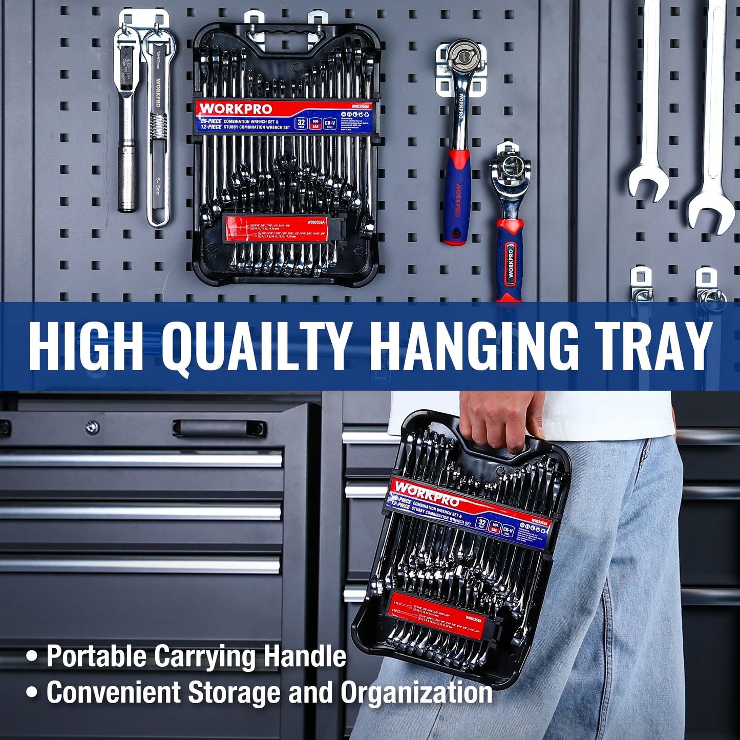 Professional 32 Piece Combination Wrench Set With Organizer 5