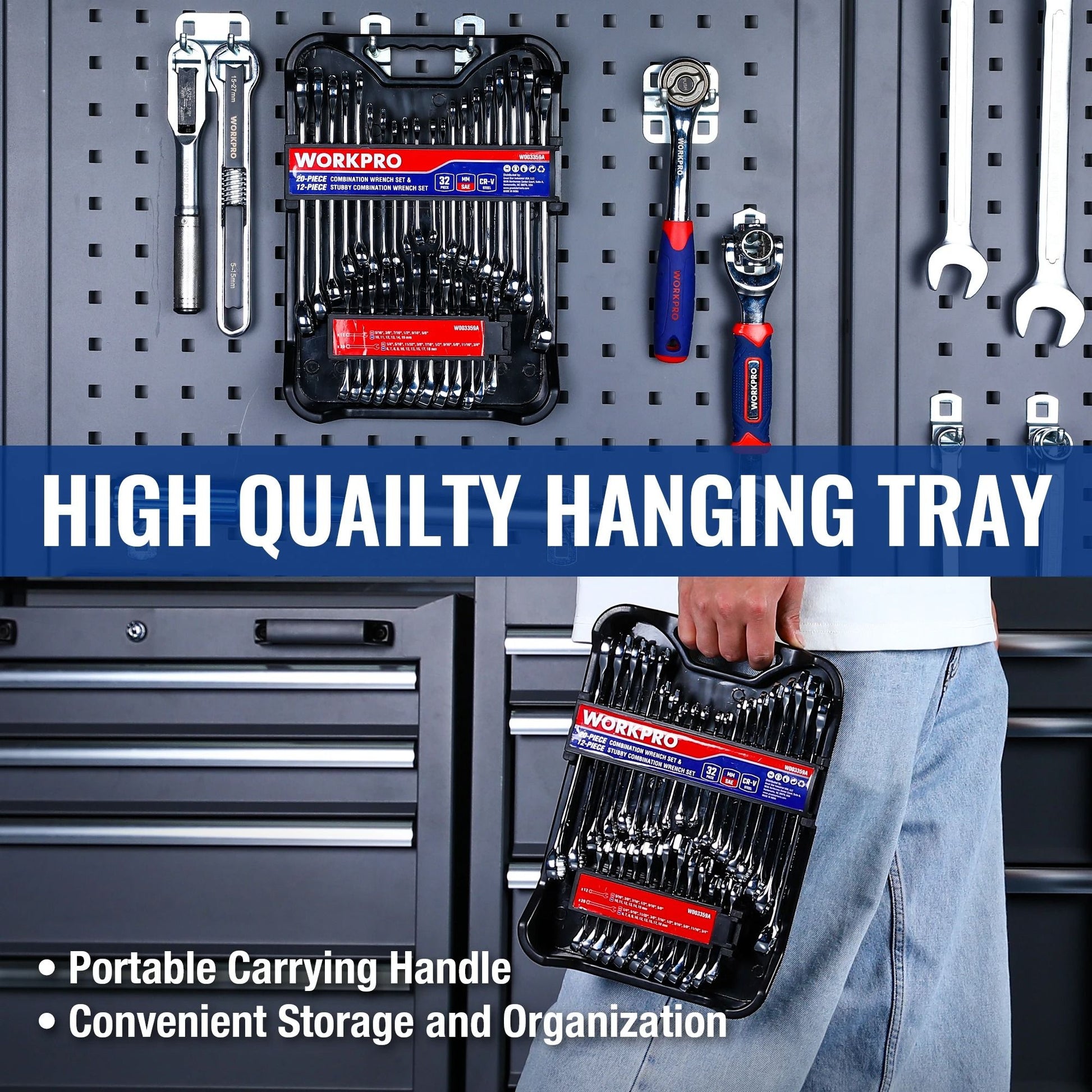 Professional 32 Piece Combination Wrench Set With Organizer 5