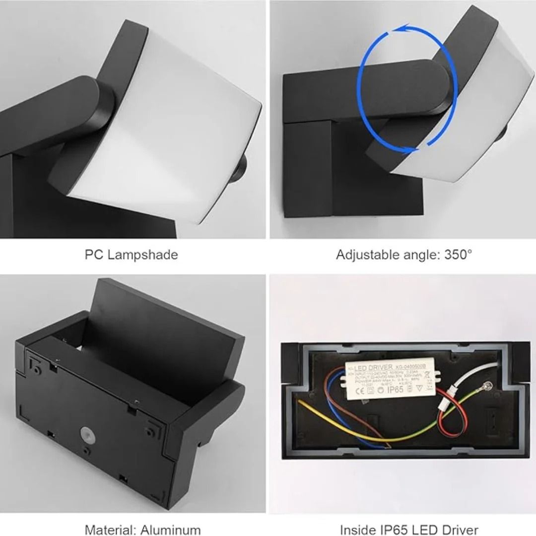 Waterproof Outdoor Motion Sensor LED Wall Light 5