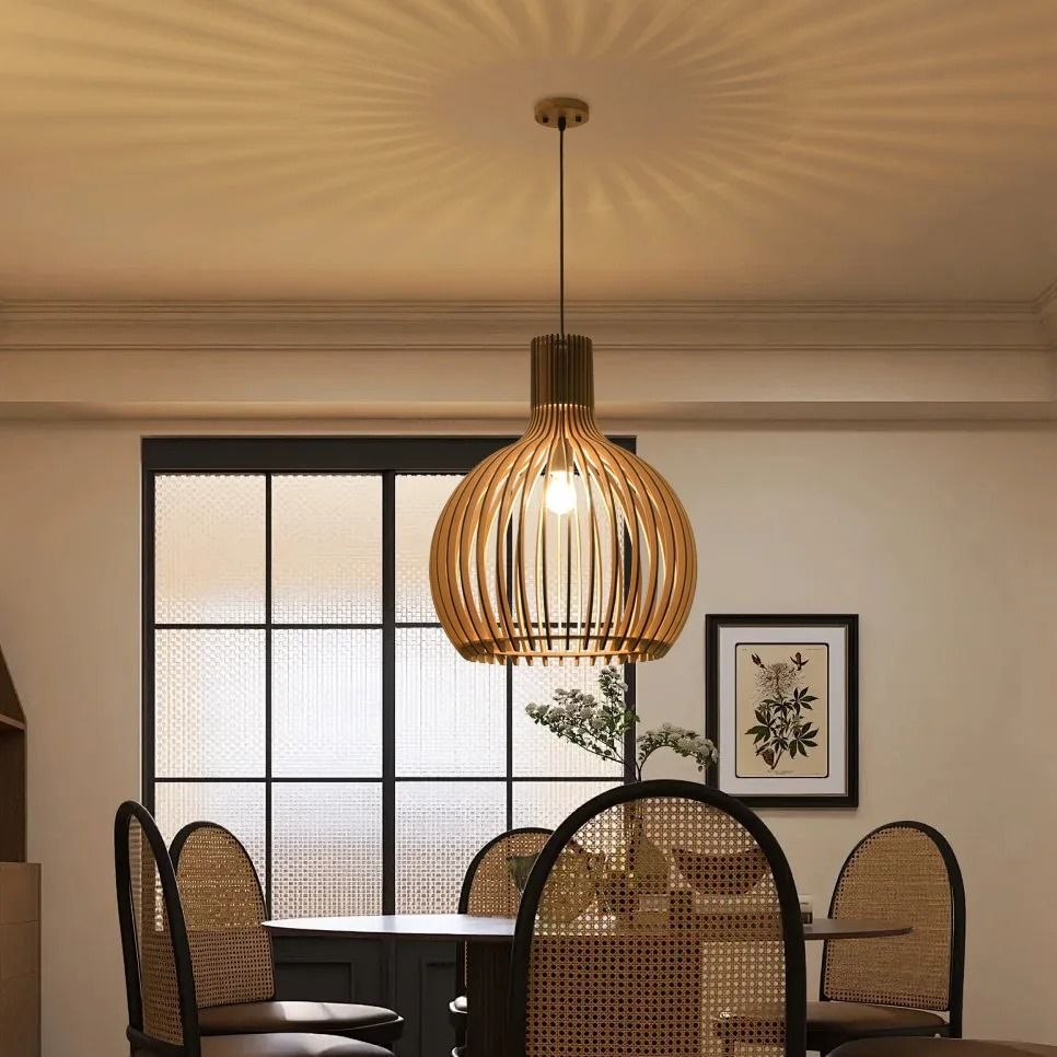 Handmade Rattan Bamboo Ceiling Lamp 1