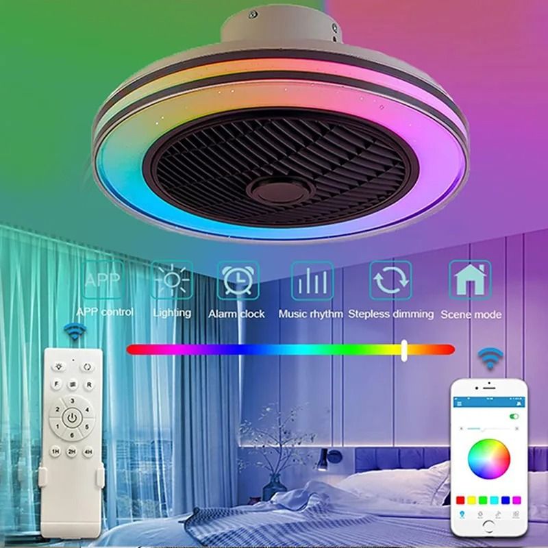 Smart LED Ceiling Fan with Bluetooth Speaker