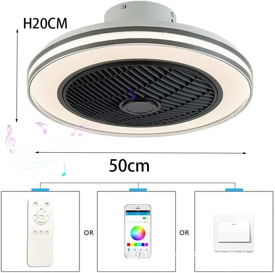 Smart LED Ceiling Fan With Bluetooth Speaker 5
