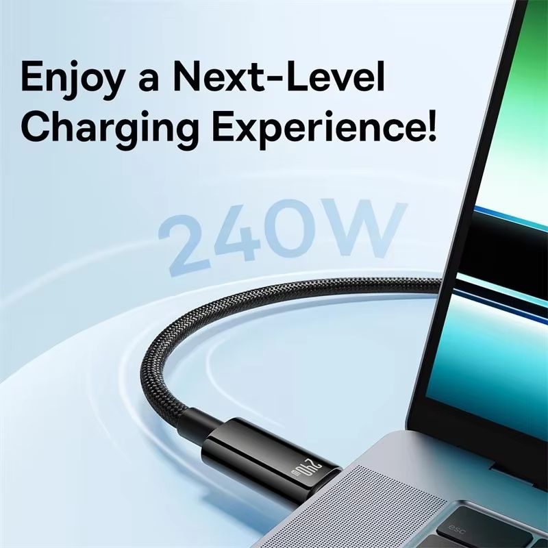 Baseus 240W USBC SuperCharge Cable  Fast Charging Power Cord For IPhone MacBook Samsung  Xiaomi 1