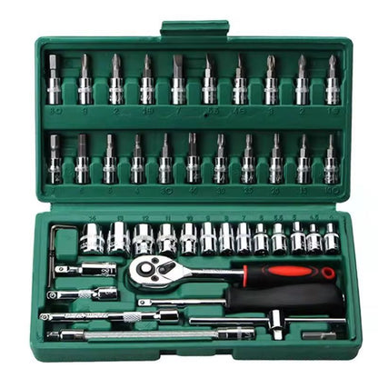 ProMaster 46Piece Socket Wrench  Ratchet Tool Kit  Complete DIY And Auto Repair Set 5