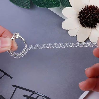 ClearFit Silicone Ring Size Adjuster – 4-Piece Transparent Ring Resizer Set for Loose Rings