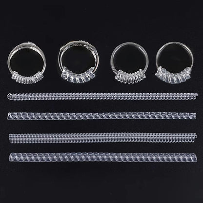 ClearFit Silicone Ring Size Adjuster  4Piece Transparent Ring Resizer Set For Loose Rings 3