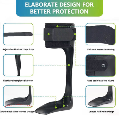 Lightweight Foot Drop Corrector Brace AFO Drop Foot Brace Orthosis Medical Ankle Foot Support Stabi