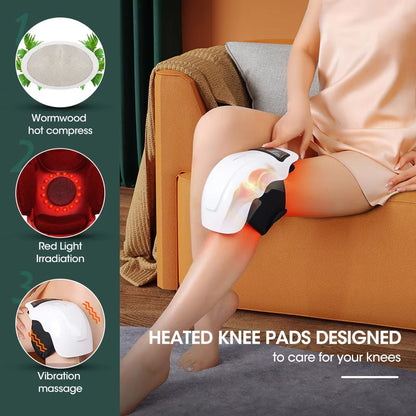 Infrared Knee Pad Electric Massager, Hot Compress Orthopedic Joint Therapy, Rechargeable Muscle Relaxation Machine