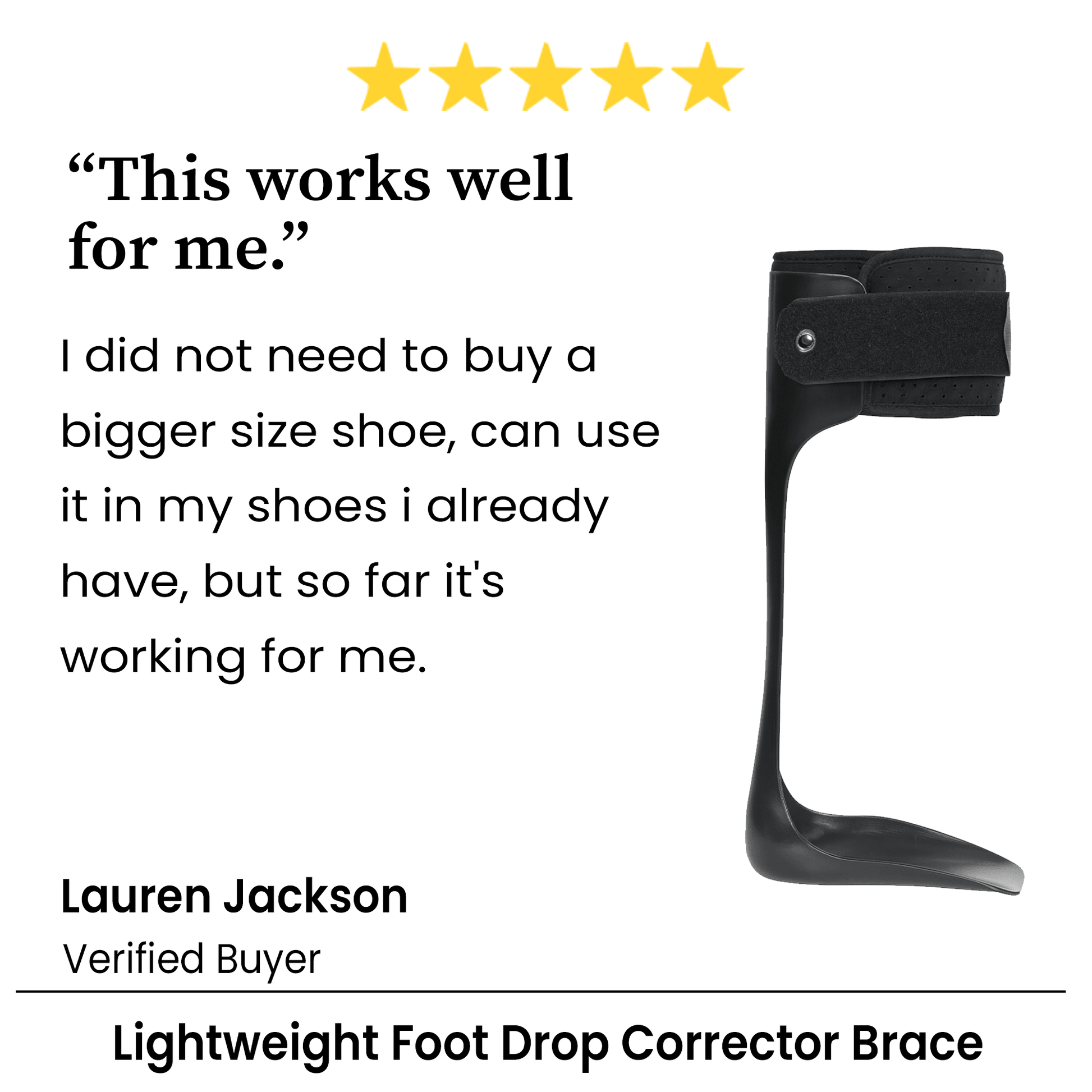 Lightweight Foot Drop Corrector Brace AFO Drop Foot Brace Orthosis Medical Ankle Foot Support Stabi 4