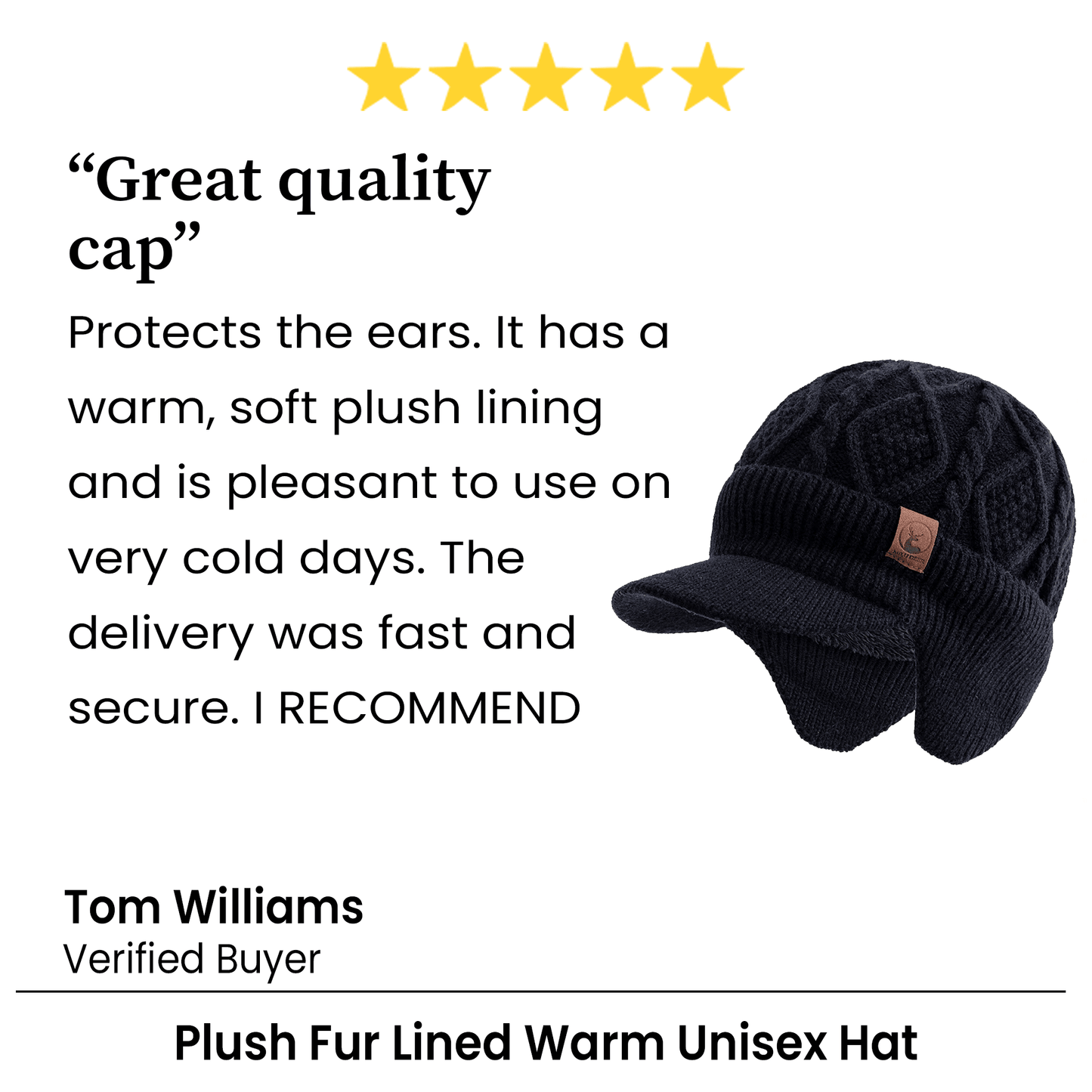 Plush Fur Lined Warm Unisex Hat Outdoor Stylish Beanie Thick Knitted Ski Cap With Earflaps 11