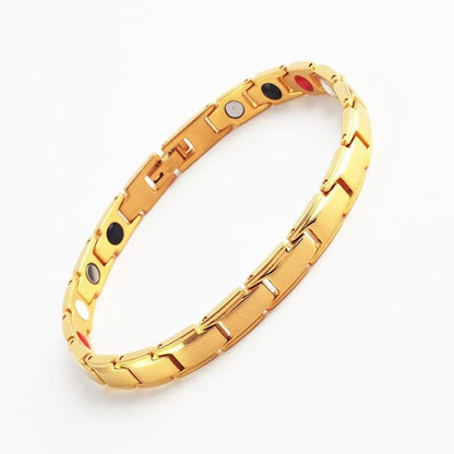 Vintage Copper Magnetic Bracelet For Men Pain Relief Therapy Link Chain With Double Row Magnets 11