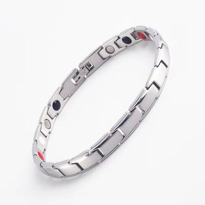 Vintage Copper Magnetic Bracelet For Men Pain Relief Therapy Link Chain With Double Row Magnets 12