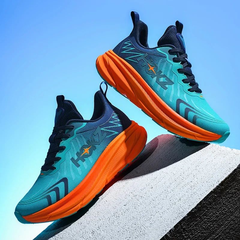 Lightweight Carbon Plate Air Cushion Running Shoes For Men  Women Soft Chunky Sneakers For Outdoor  2