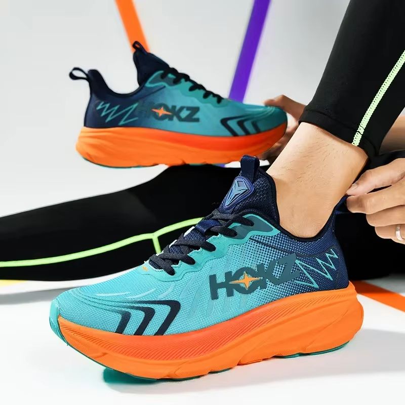 Lightweight Carbon Plate Air Cushion Running Shoes For Men  Women Soft Chunky Sneakers For Outdoor  1