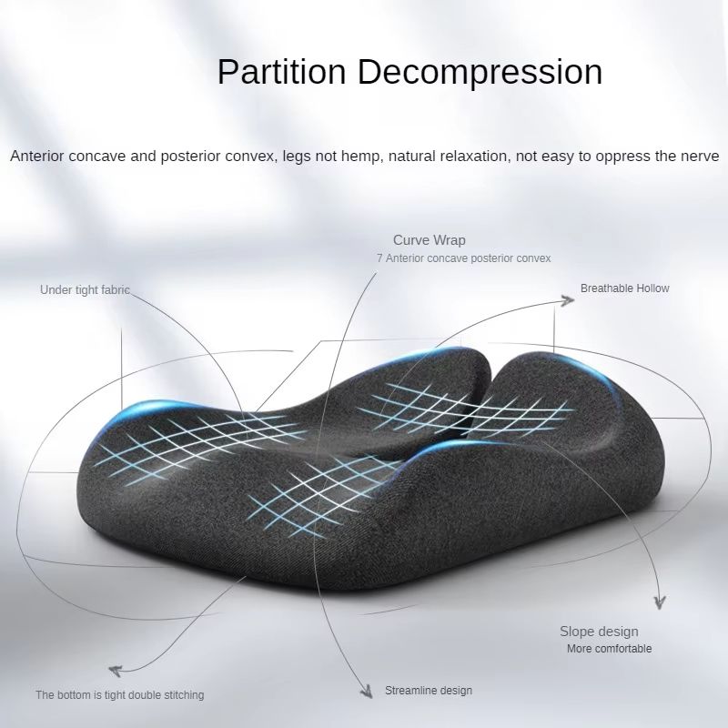 Orthopedic Memory Foam Seat Cushion  Tailbone  Sciatica Pain Relief For Office Chair And Car 6
