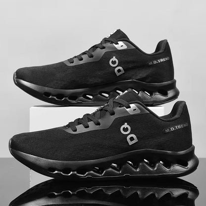 Lightweight Mens Cushioned Running Shoes With Energy Return  Arch Support Breathable Knit Shock Abs 8