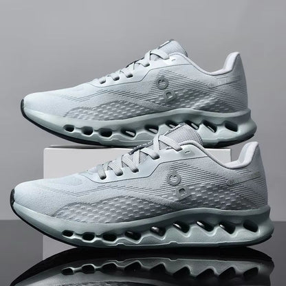Lightweight Mens Cushioned Running Shoes With Energy Return  Arch Support Breathable Knit Shock Abs 5