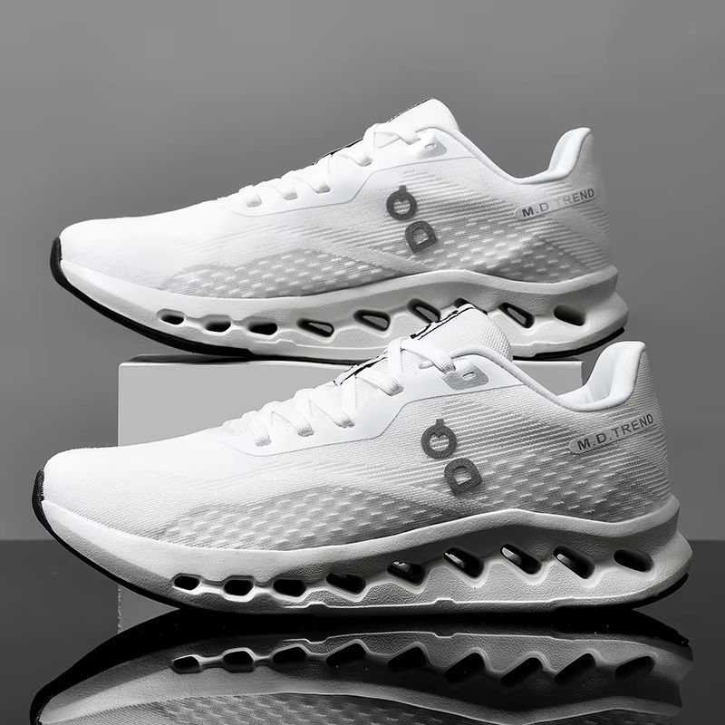 Lightweight Mens Cushioned Running Shoes With Energy Return  Arch Support Breathable Knit Shock Abs 6