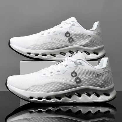 Lightweight Mens Cushioned Running Shoes With Energy Return  Arch Support Breathable Knit Shock Abs 6