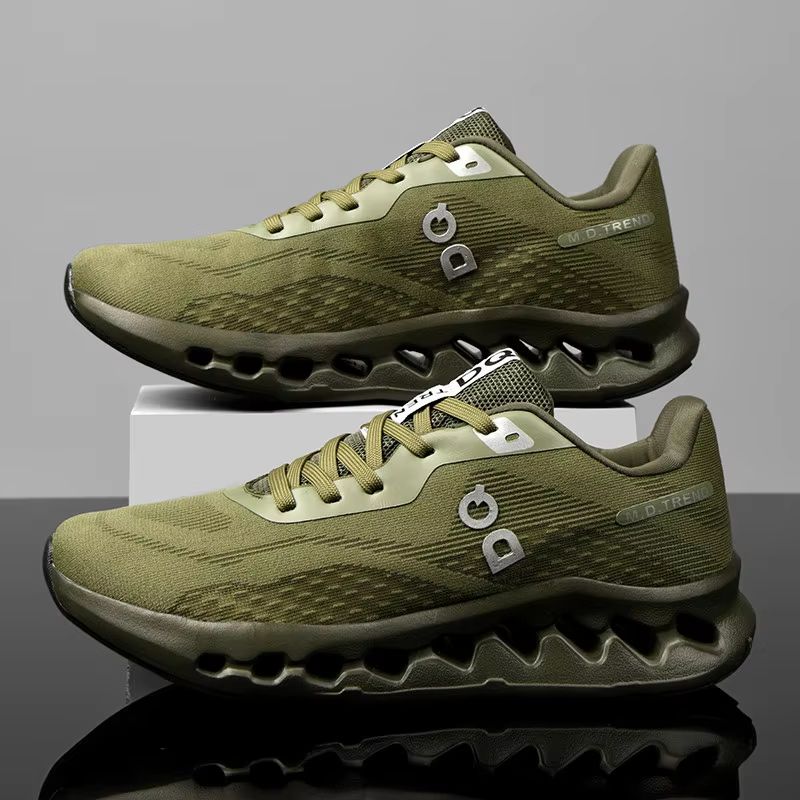 Lightweight Mens Cushioned Running Shoes With Energy Return  Arch Support Breathable Knit Shock Abs 7