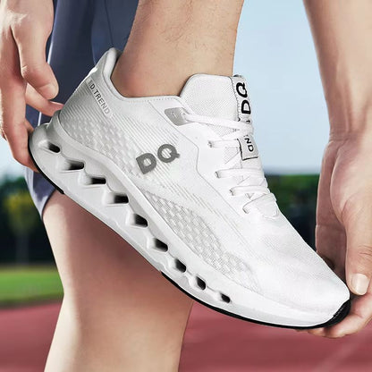 Lightweight Mens Cushioned Running Shoes With Energy Return  Arch Support Breathable Knit Shock Abs 1