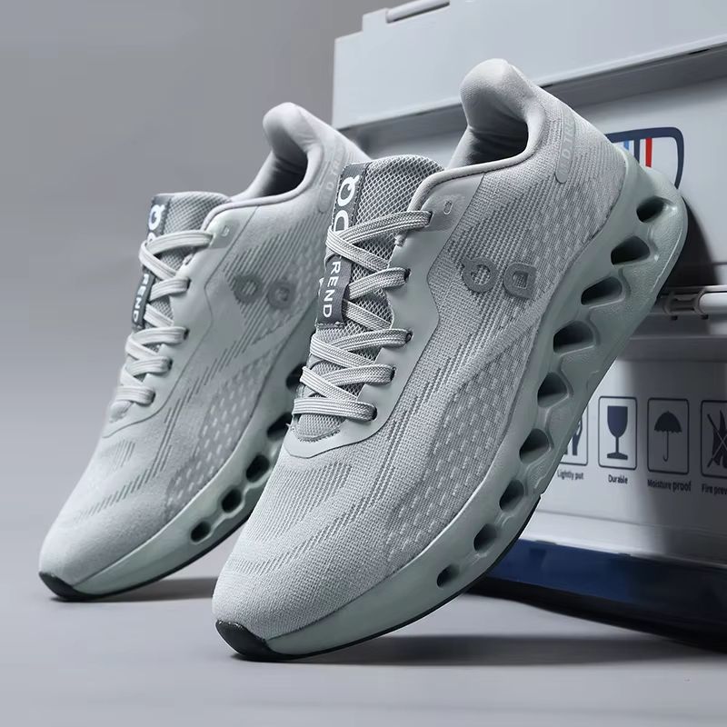 Lightweight Mens Cushioned Running Shoes With Energy Return  Arch Support Breathable Knit Shock Abs 2