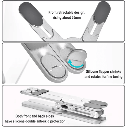 Portable X Type Bracket For Laptop Foldable Laptop Stand Adjustable Aluminum Alloy 3