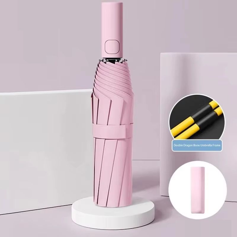 24Bone Automatic Folding Umbrella  DoubleLayer Windproof Design With SPF 50 UV Protection 7