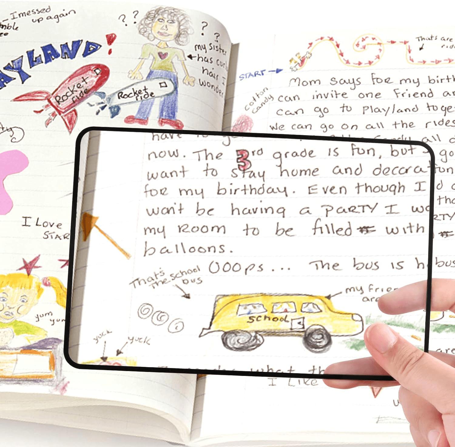 Full Page Magnifying Glass Sheet Large Reading Aid Lens For Books Newspapers And Documents 3